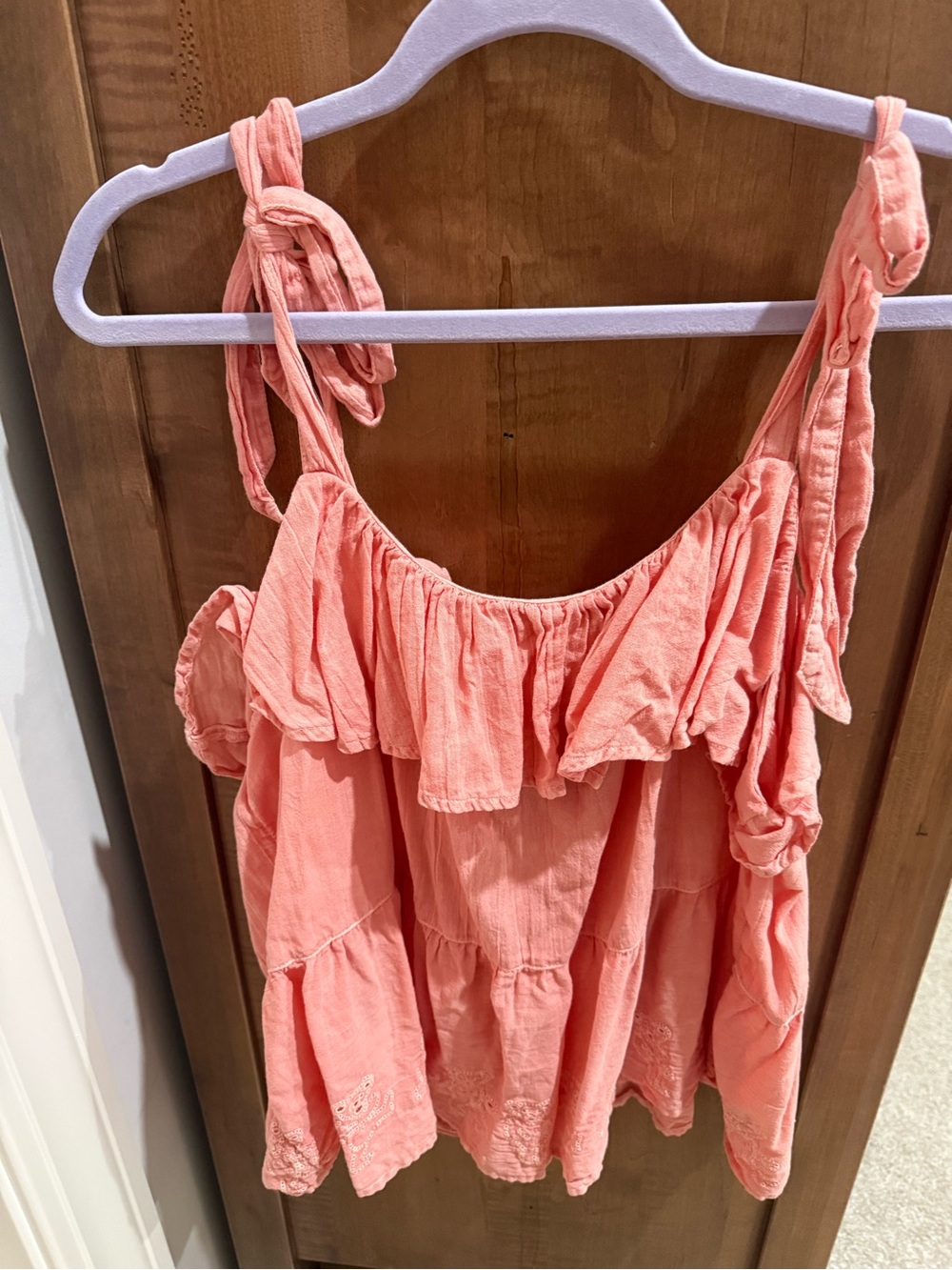 Lucky Brand Grateful Dead eyelet tank pink XL